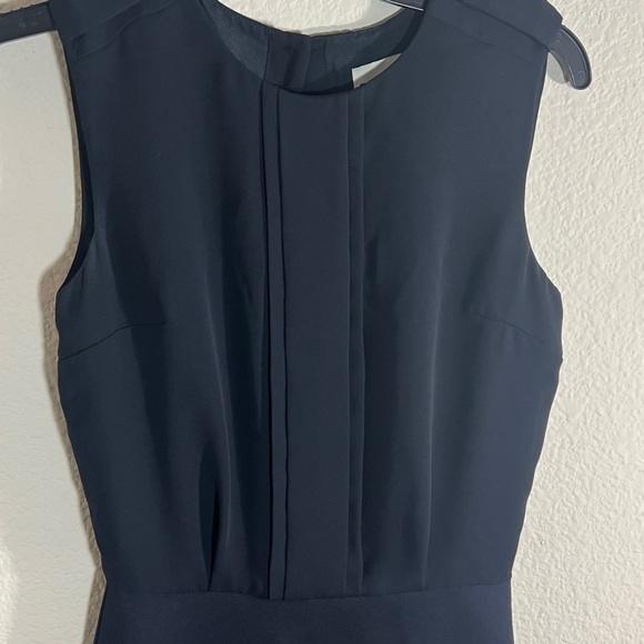 Reiss Asti navy blue pleat detailed bodice sleeveless dress women’s Side 2 - Picture 6 of 15